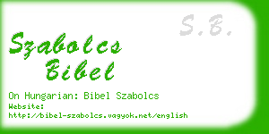 szabolcs bibel business card